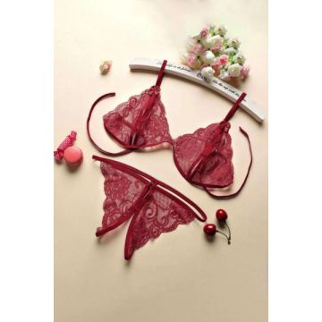 Feline Peekaboo Kanten Lingerie Set Zwart Kopen Bij Sextoyland Be
