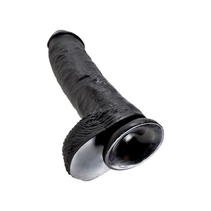 Zwarte Realistische Dildo Met Ballen 25 Cm Kopen Bij Sextoyland