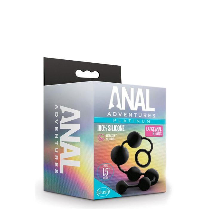 Siliconen Anal Beads Anal Adventures Zwart Kopen Bij Sextoyland Be