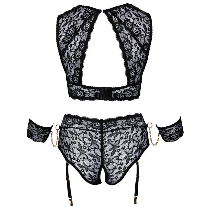 Cottelli Kanten Bondage Lingerie Set Zwart Kopen Bij Sextoyland Be