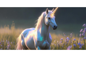 unicorn-in-een-bloemenveld