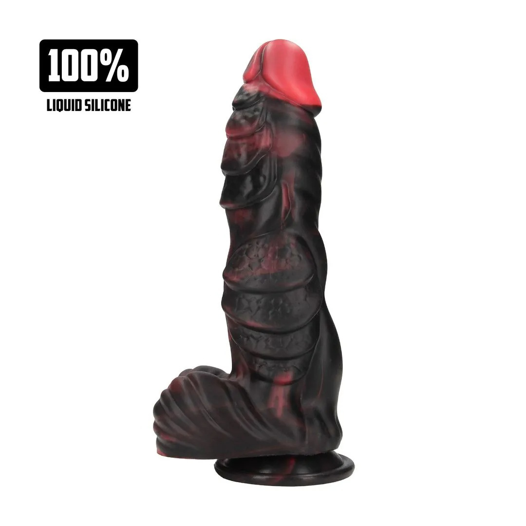 Monster Dildo Infernal Demon Zwart-Rood