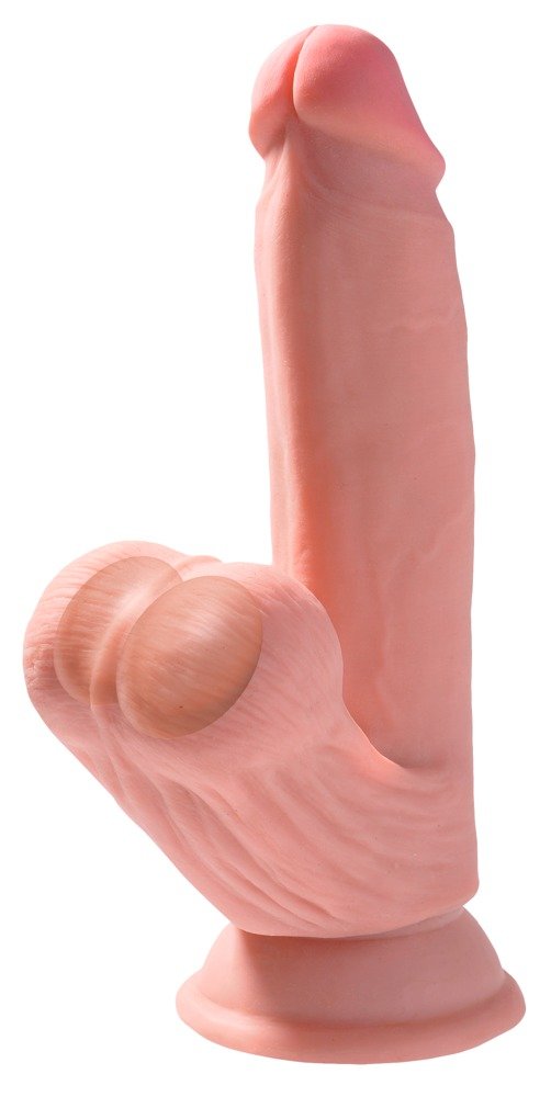 Triple Density Dildo met Zwingende Ballen 17.8 cm