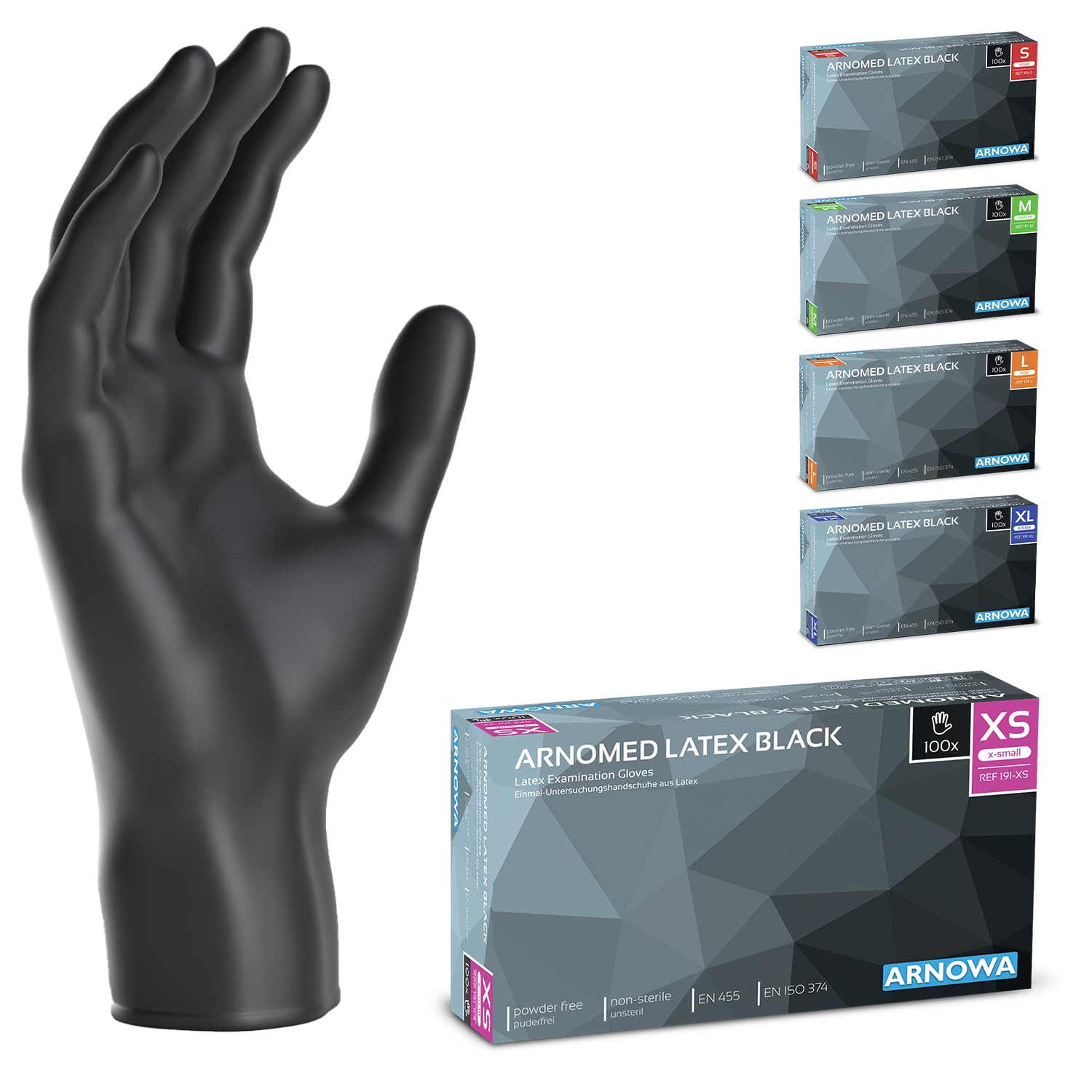 Latex Wegwerphandschoenen Zwart - 100 stuks