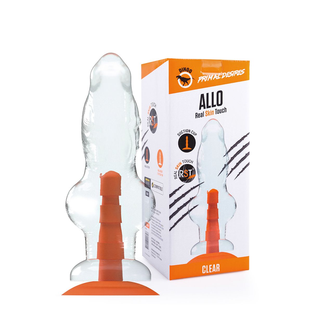 Dinoo Dildo Primal Allo Clear - 30 cm