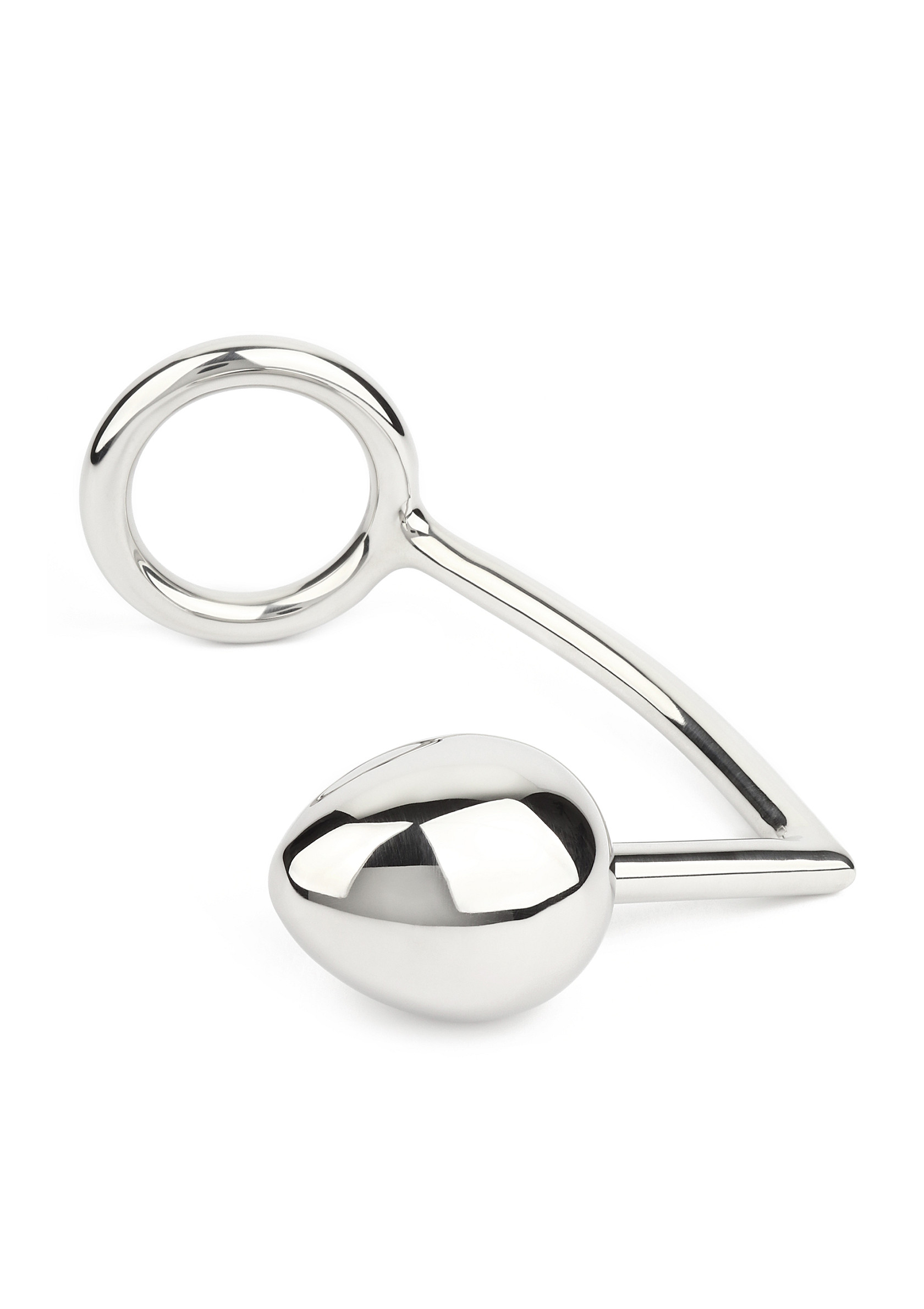 Mr. Steel  Cockring - 45mm -  with Anal Egg