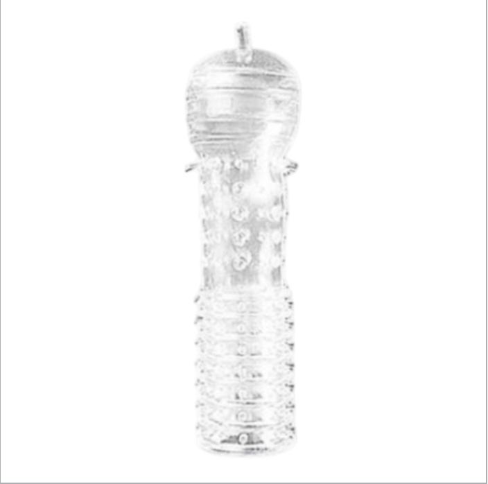 LoveSecret Penis Sleeve 05 Ribbed Transparant - 12.5 cm