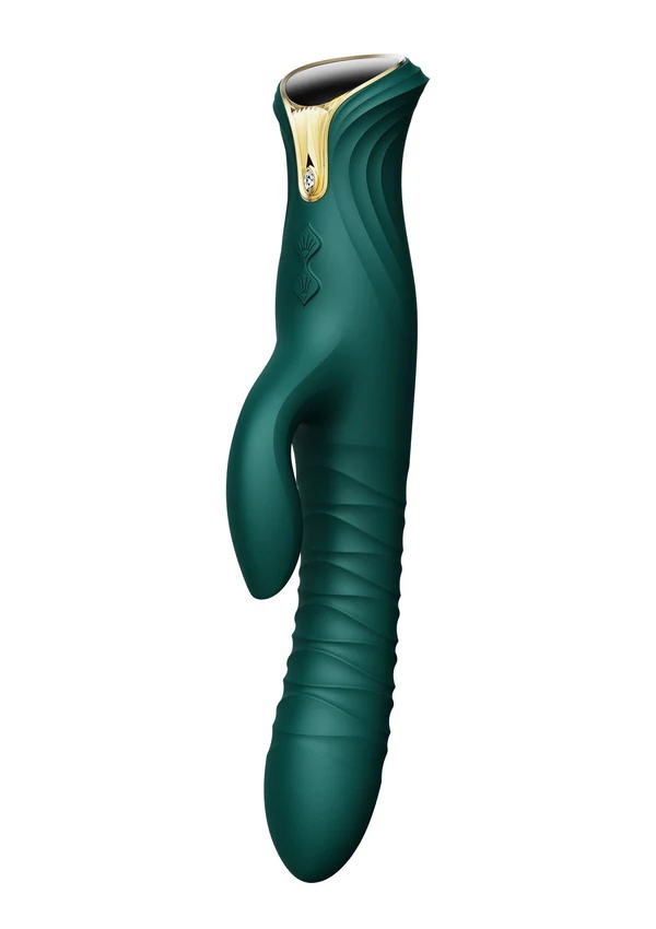 Stotende en Verwarmende Rabbit Vibrator Mose - Groen