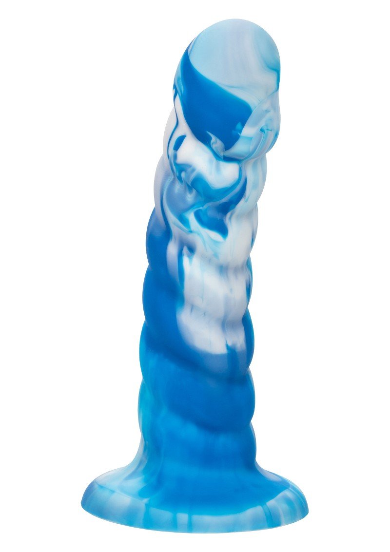 Dildo Twisted Ribbed - Blauw