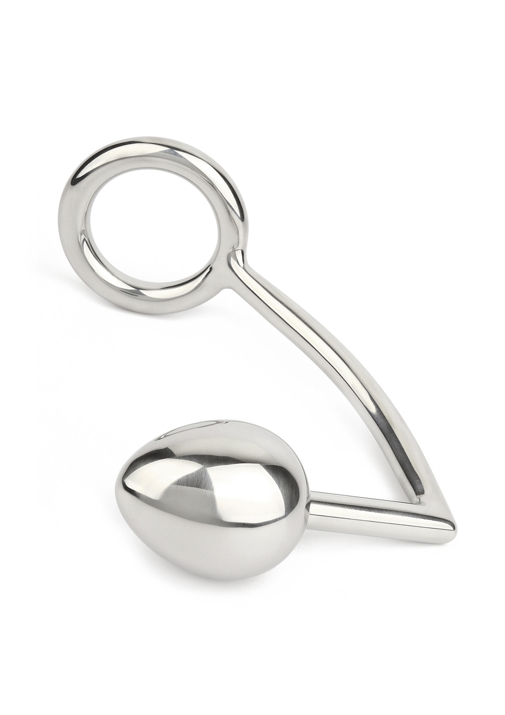 Mr. Steel  Cockring - 40mm -  with Anal Egg
