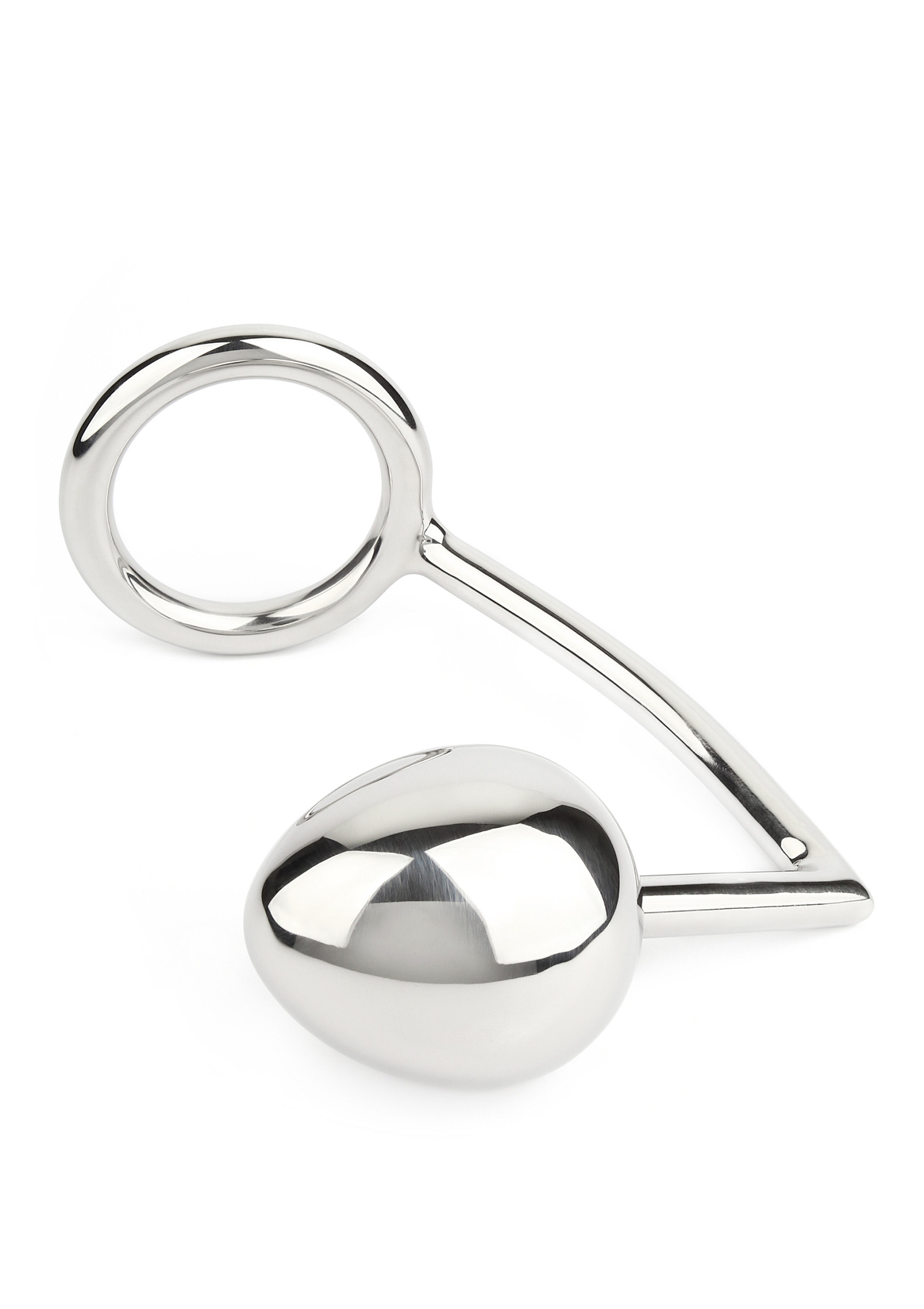 Mr. Steel  Cockring - 50mm -  with Anal Egg