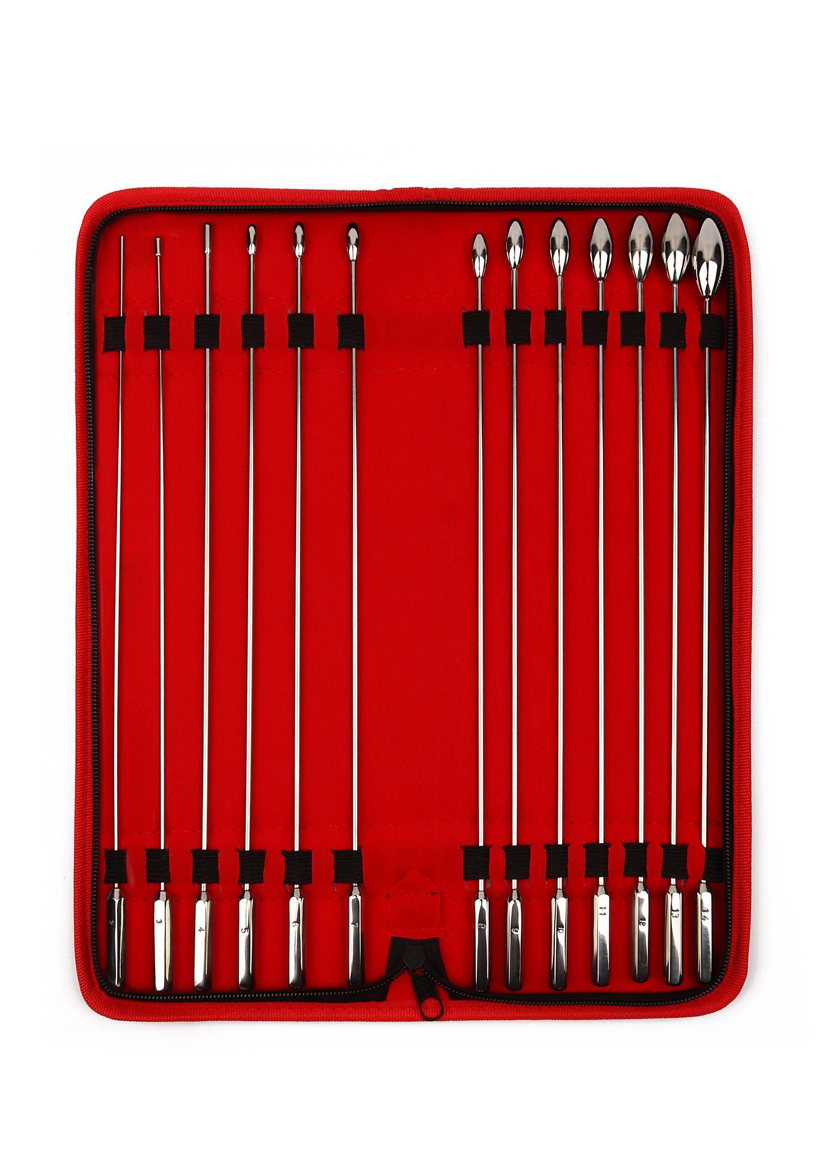 Dilator Set Mr. Steel Rosebud Urethral Sounds 13 stuks