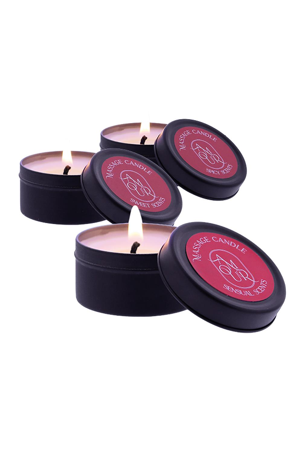 Massagekaarsen set van 3 geuren - Dreamtoys