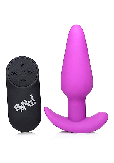 Buttplug met Vibratie en Afstandsbediening - Paars