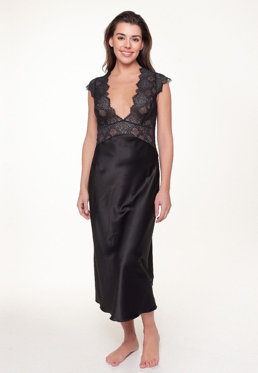 LingaDore Lange Jurk Peacock - Zwart