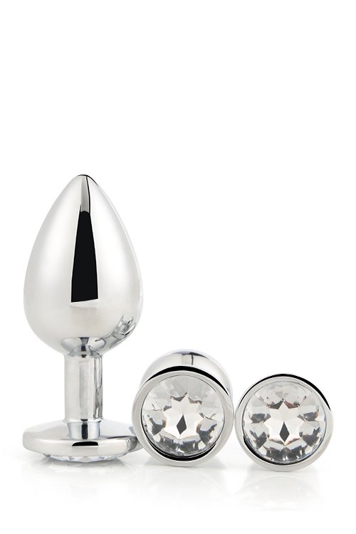 Buttplug Set Gleaming - Zilver