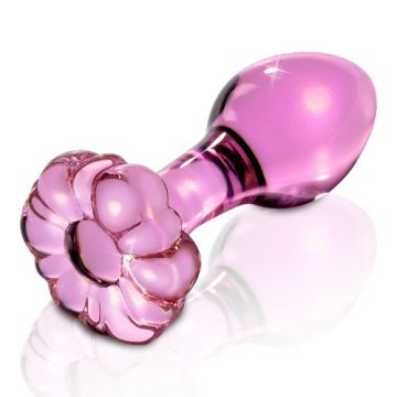 Roze glazen Butt Plug Icicles No 48