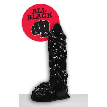 All Black Robbie Dildo - 23 cm