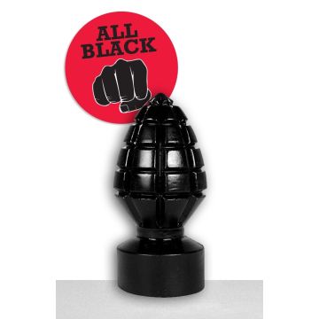 All Black Liam Buttplug - 12 cm
