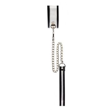 Zwart Transparante Halsband met Ketting