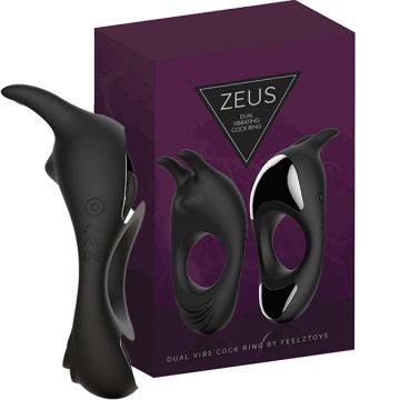 Cockring met Vibratie - Zeus - Zwart