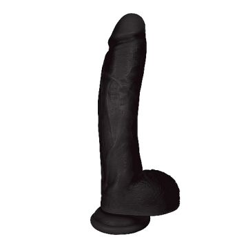 Dildo  27.4 cm met Balzak Jock - Zwart