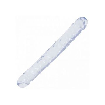 Lichtblauwe Crystal Jellies dubbele dildo 