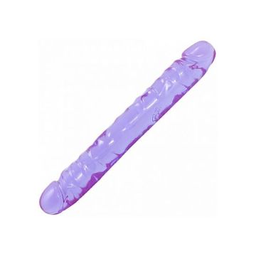 Paarse Crystal Jellies dubbele dildo 