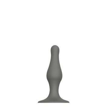 Grijze Siliconen Buttplug met Zuignap 11 cm