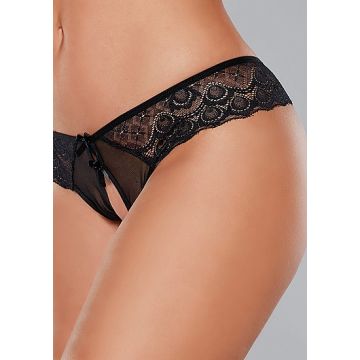 Open slip Adore Foreplay - Zwart