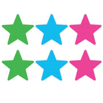 Peekaboos Neon Star 6 x Tepel Stickers
