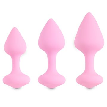 Roze Buttplug Set 3 Stuks - Bibi