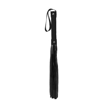 Zwarte Flogger Kunstleer - 54 cm