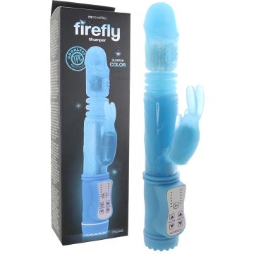 Stotende Rabbit Vibrator Thumper Blauw