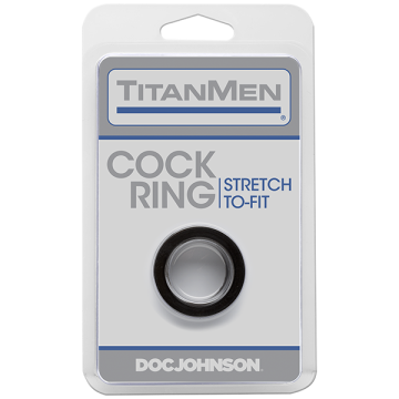 TitanMen - Rubberen cockring - Zwart