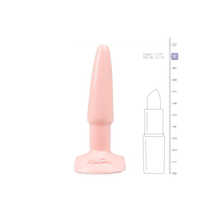Doc Johnson - kleine Classic Buttplug Smooth - Huidskleur-0244-01-cd-huidkleurige-buttplug-grootte.jpg