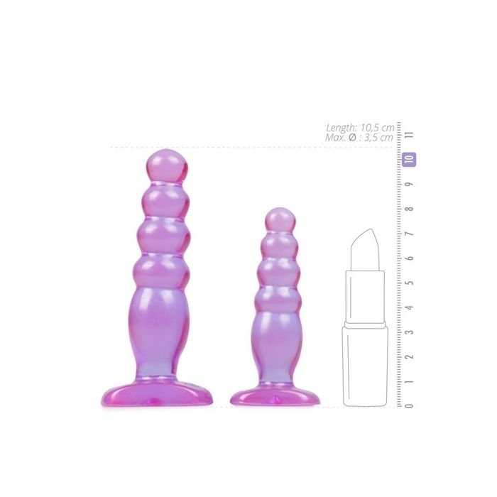 Doc Johnson - Crystal Jellies Anal Delight Trainer Kit - Paars-0283-12-cd-buttplug-set-grootte.jpg
