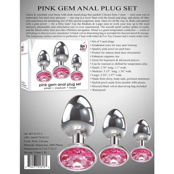 Buttplug Gem Anal plug set - roze-anal-plug-set-backside.jpg