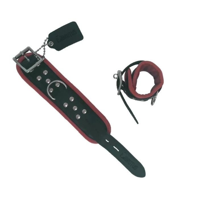 BRUTUS Leren Enkelboeien - Zwart/Rood-brutus-leren-enkelboeien-zwart-rood-2.jpg