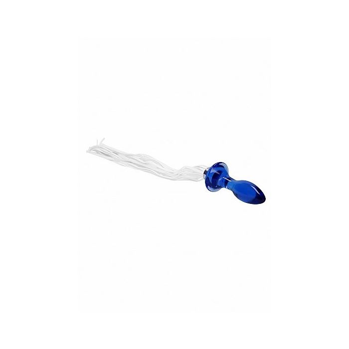 Chrystalino Glazen Buttplug met Zweep Staart - Blauw-chrystalino-glazen-buttplug-met-zweep-staart-blauw-liggend.jpg