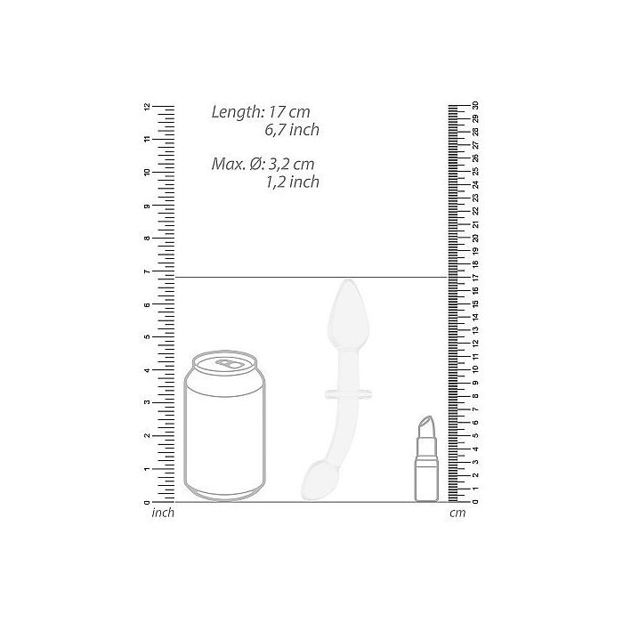 Chrystalino Glazen dildo Doubler - Wit-chrystalino-glazen-dildo-doubler-wit-afm.jpg