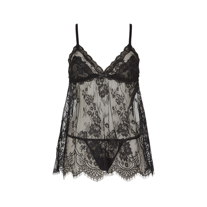 Cosmopolitan Babydoll & String - Zwart-cosmopolitan-babydoll-zwart-lingadore-1.png