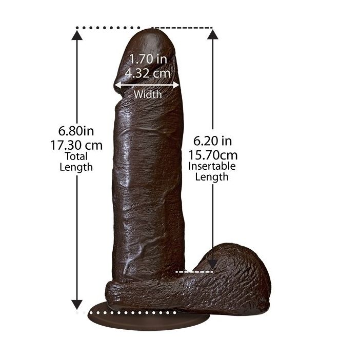 Realistische Dildo met Ballen en Zuignap Zwart - 6 Inch-doc-johnson2.jpg