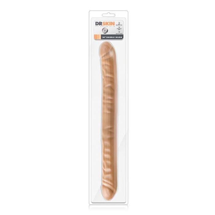 Dr. Skin Dubbele Dildo 46 cm - Caramel-dr-skin-dubbele-dildo-46-cm-caramel-verpakt.jpg