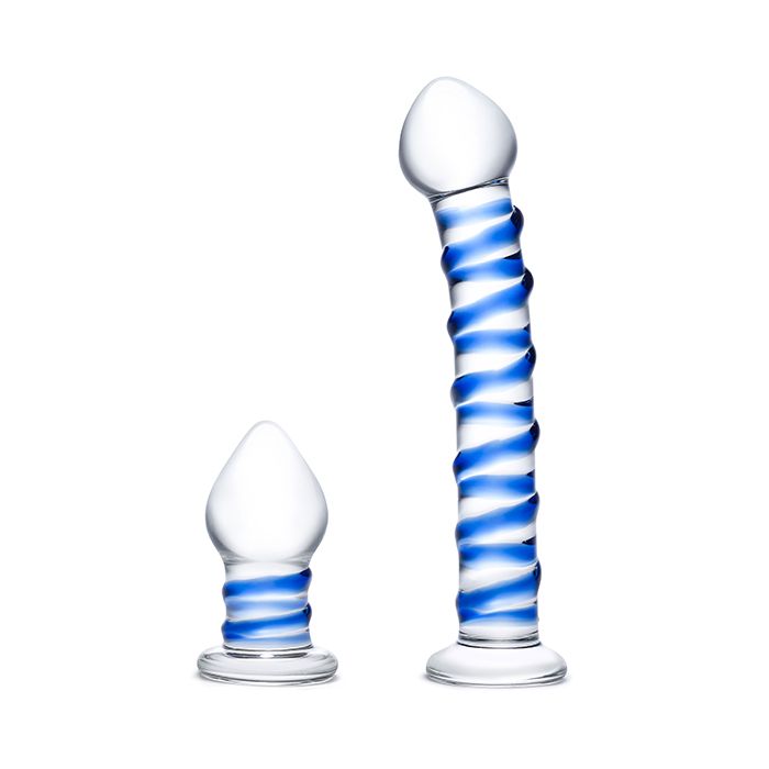 Glazen Dildo en Buttplug Set Glass Swirly-glazen-dildo-en-buttplug-set-glass-swirly.jpg