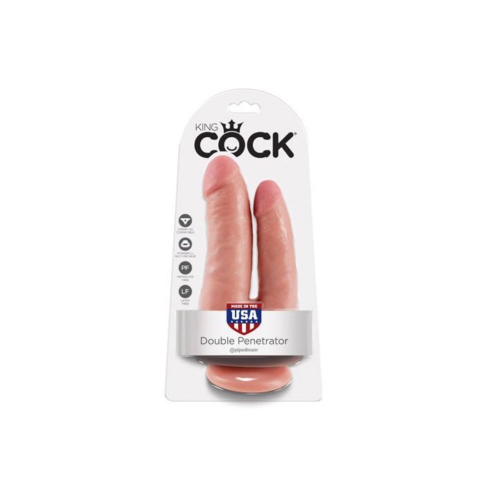 Huidkleurige dubbele dildo 22 cm -king-cock-dubbele-penetratie-huidskleurig.jpg