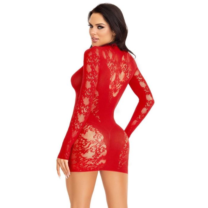 Leg Avenue Kant Keyhole Mini Jurk - Rood-leg-avenue-kant-keyhole-mini-jurk-rood-3.jpg