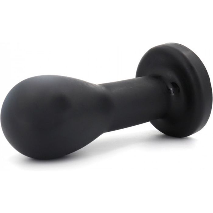 X-MEN XXL Buttplug Conehead - Zwart-lusty-xxl-buttplug-conehead-liggend-zijkant.jpg