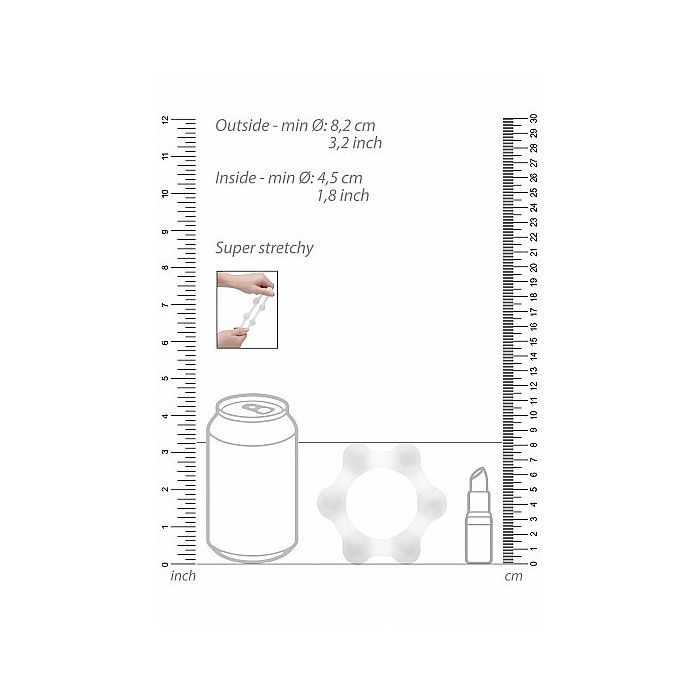 Rekbare Cockring met Gewicht No. 83 - Transparant-rekbare-cockring-met-gewicht-no-83-transparant-afm.jpg
