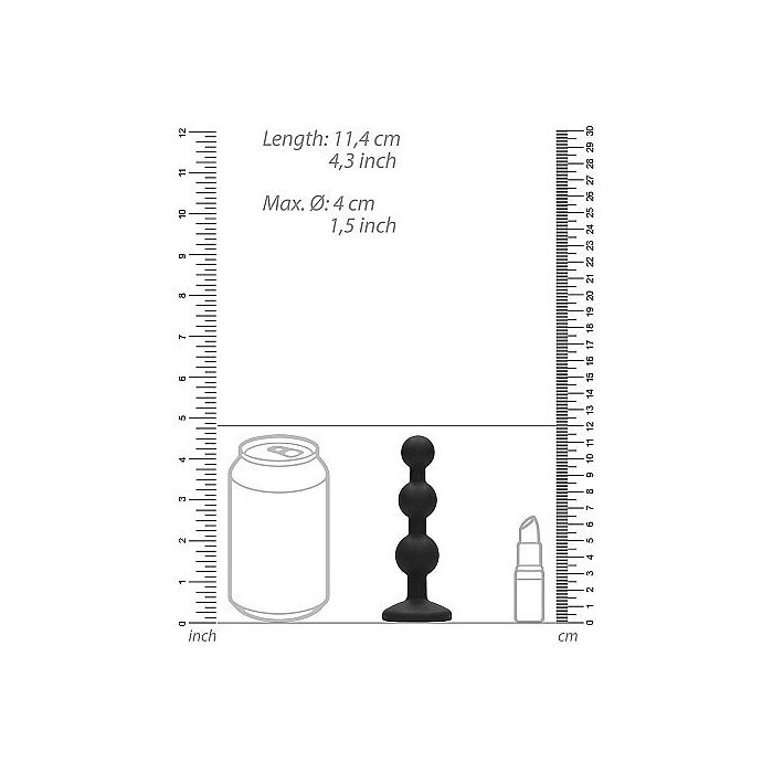 Silicone Beaded Diamond Butt Plug - Zwart-silicone-beaded-diamond-butt-plug-zwart-afm.jpg